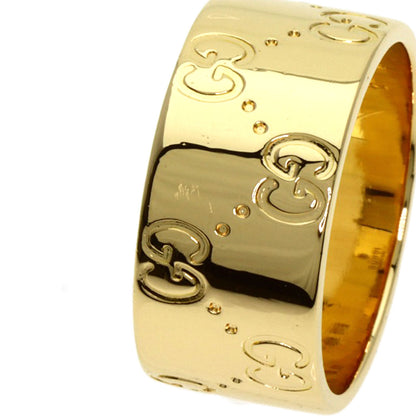 GUCCI Icon Wide #12 Ring K18 Yellow Gold Ladies [Used]