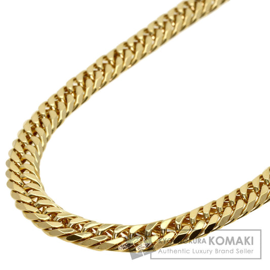 Kihei Curb chain W6 side 19.7" Necklace K18 Yellow Gold 71.8g　mens