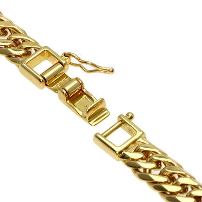 Kihei Curb chain W6 side 19.7" Necklace K18 Yellow Gold 71.8g　mens