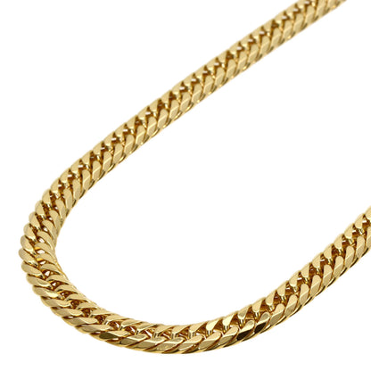 Kihei Curb chain W6 side 19.7" Necklace K18 Yellow Gold 50g　mens