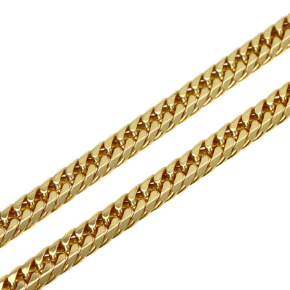 Kihei Curb chain W6 side 19.7" Necklace K18 Yellow Gold 50g　mens