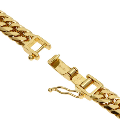 Kihei Curb chain W6 side 19.7" Necklace K18 Yellow Gold 50g　mens