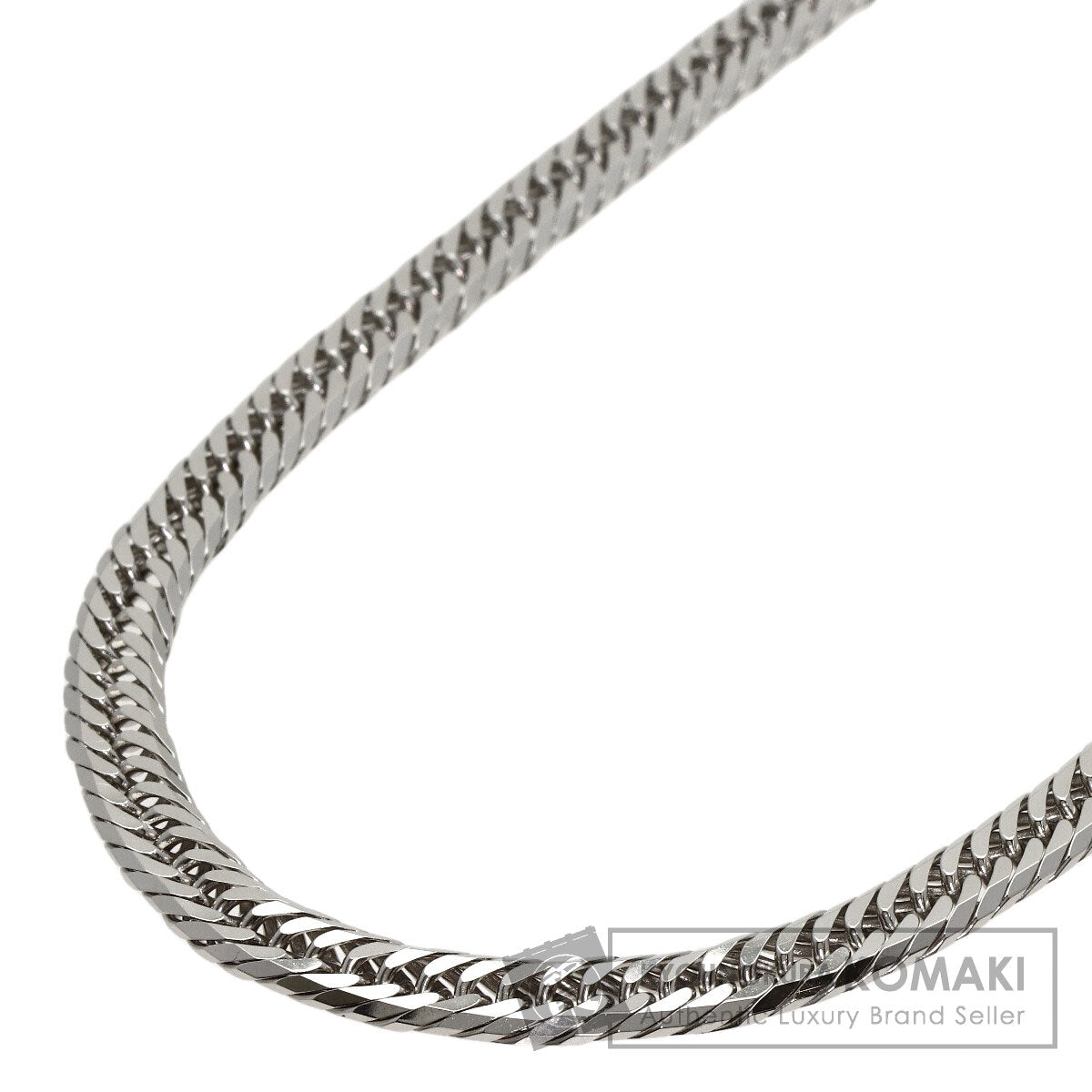 Kihei Curb Chain Triple 8-Sided 19.7" Necklace Platinum PT850 50g　Ladies