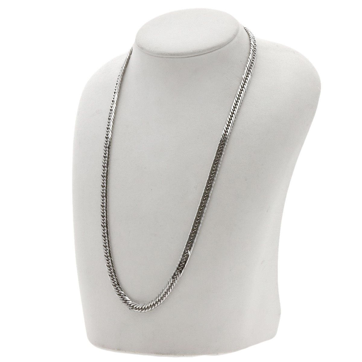 Kihei Curb Chain Triple 8-Sided 19.7" Necklace Platinum PT850 50g　Ladies