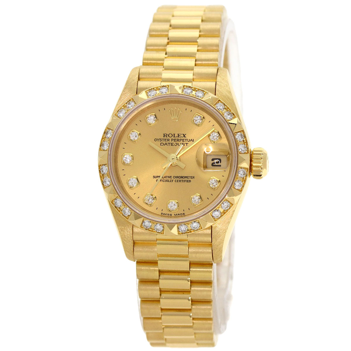 ROLEX Datejust Bezel 10P Diamond Watches 69258G K18 Yellow Gold/18K Yellow Gold Ladies