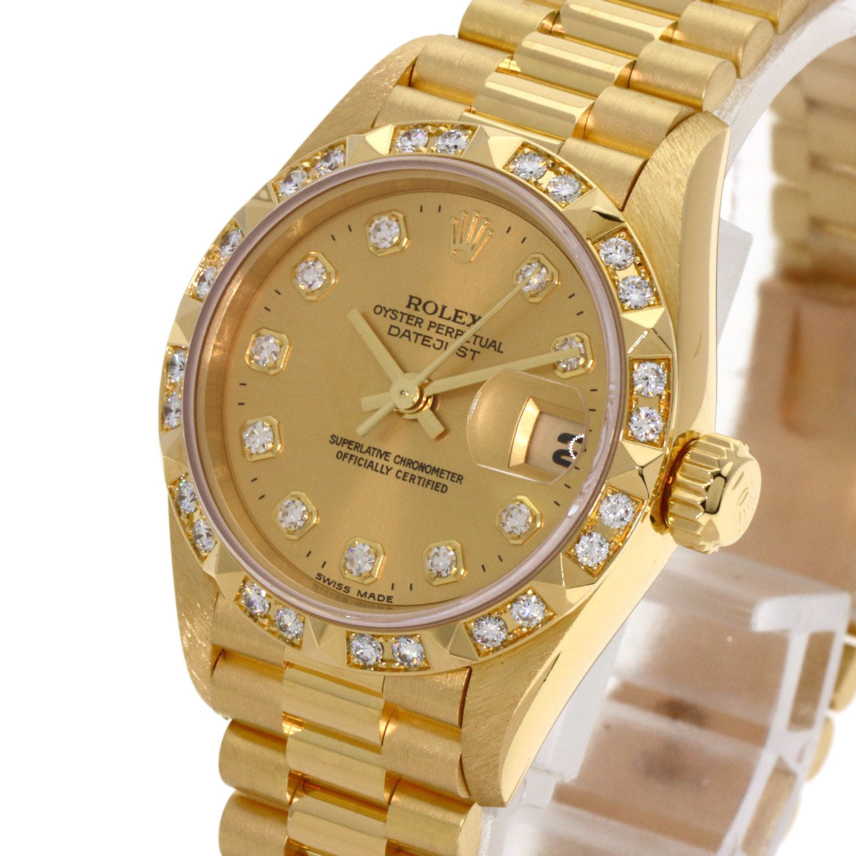 ROLEX Datejust Bezel 10P Diamond Watches 69258G K18 Yellow Gold/18K Yellow Gold Ladies