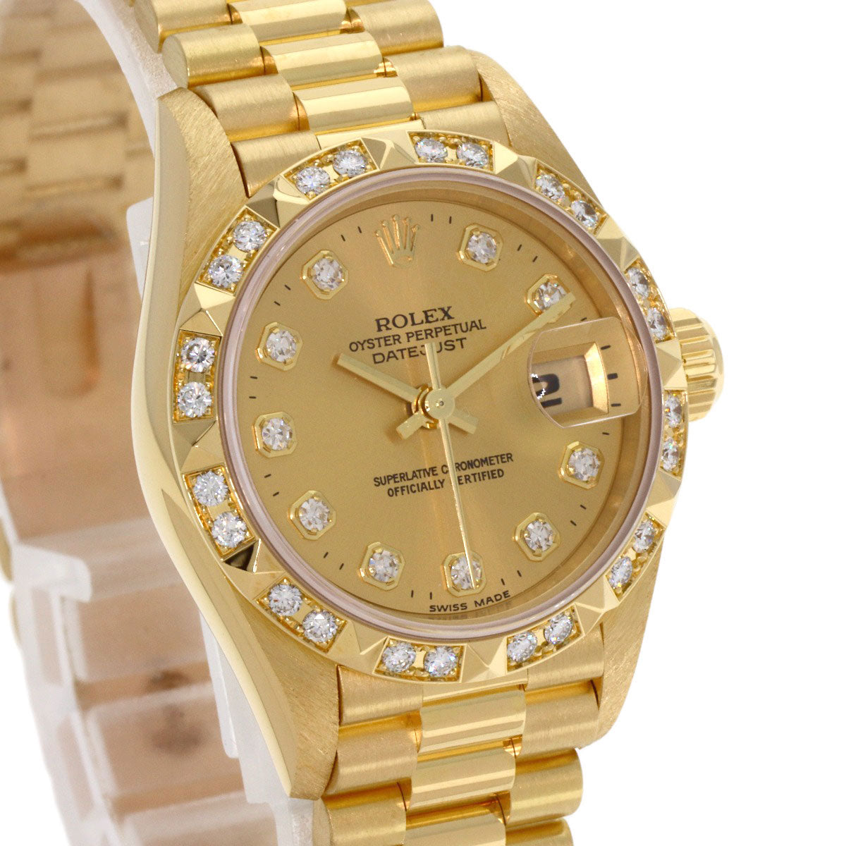 ROLEX Datejust Bezel 10P Diamond Watches 69258G K18 Yellow Gold/18K Yellow Gold Ladies