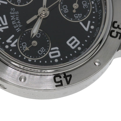HERMES Clipper Diver Chronograph Watches CL2.315 Stainless Steel/Rubber Ladies