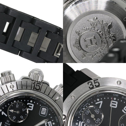 HERMES Clipper Diver Chronograph Watches CL2.315 Stainless Steel/Rubber Ladies