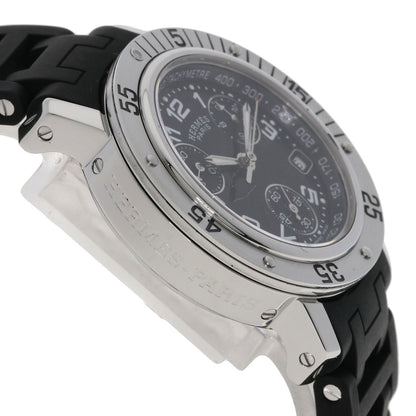 HERMES Clipper Diver Chronograph Watches CL2.315 Stainless Steel/Rubber Ladies