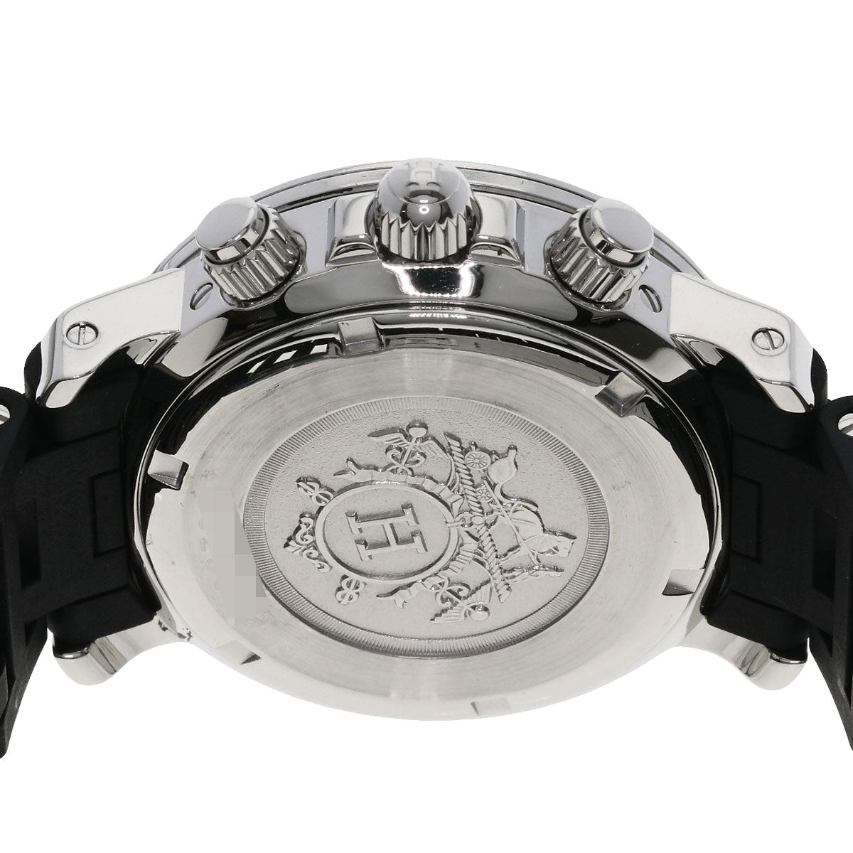 HERMES Clipper Diver Chronograph Watches CL2.315 Stainless Steel/Rubber Ladies