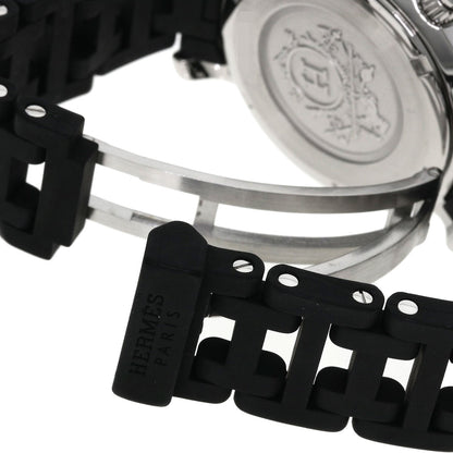 HERMES Clipper Diver Chronograph Watches CL2.315 Stainless Steel/Rubber Ladies
