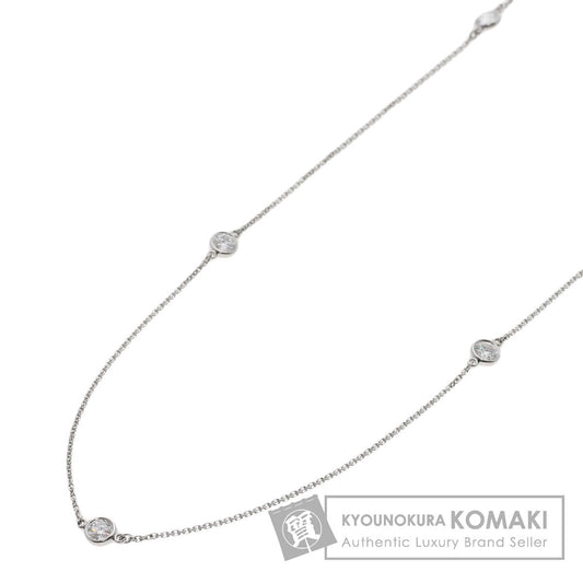 TIFFANY&Co. By The Yard 5P Diamond Necklace Platinum PT950 Ladies [Used]