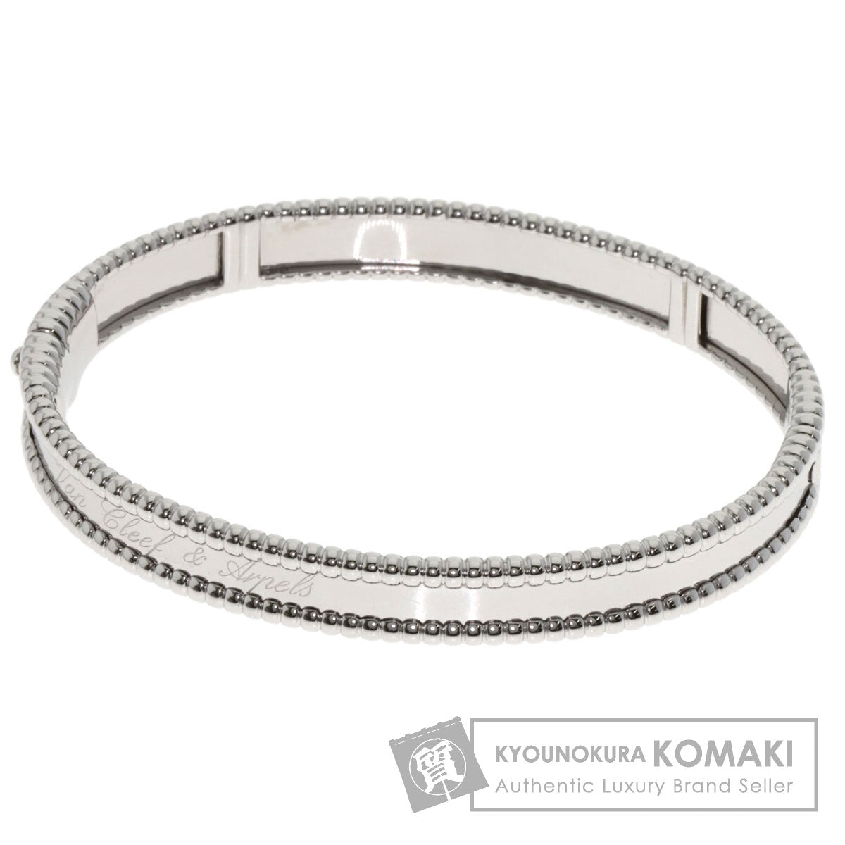 Van Cleef & Arpels Perle Senior Tulle Medium Bracelet K18 White Gold Ladies [Used]