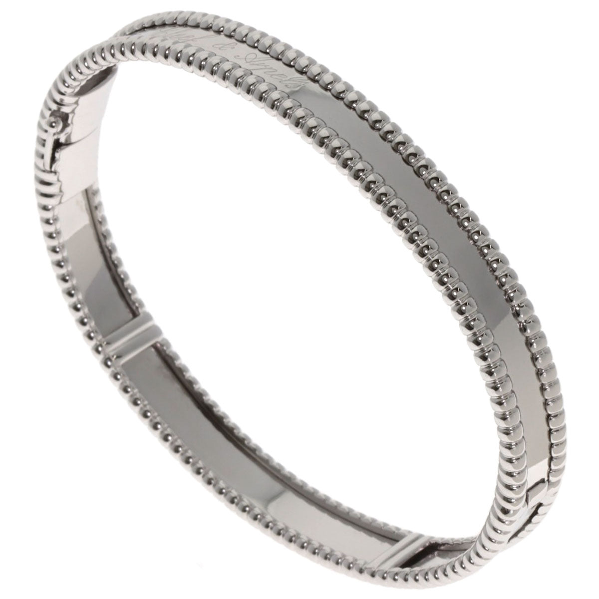 Van Cleef & Arpels Perle Senior Tulle Medium Bracelet K18 White Gold Ladies [Used]