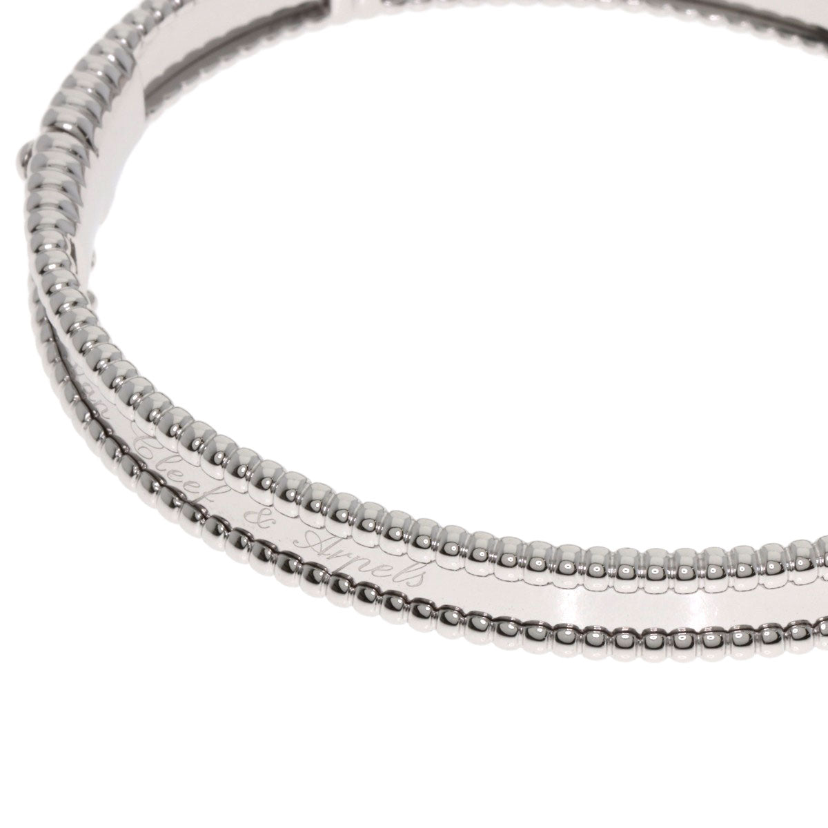 Van Cleef & Arpels Perle Senior Tulle Medium Bracelet K18 White Gold Ladies [Used]
