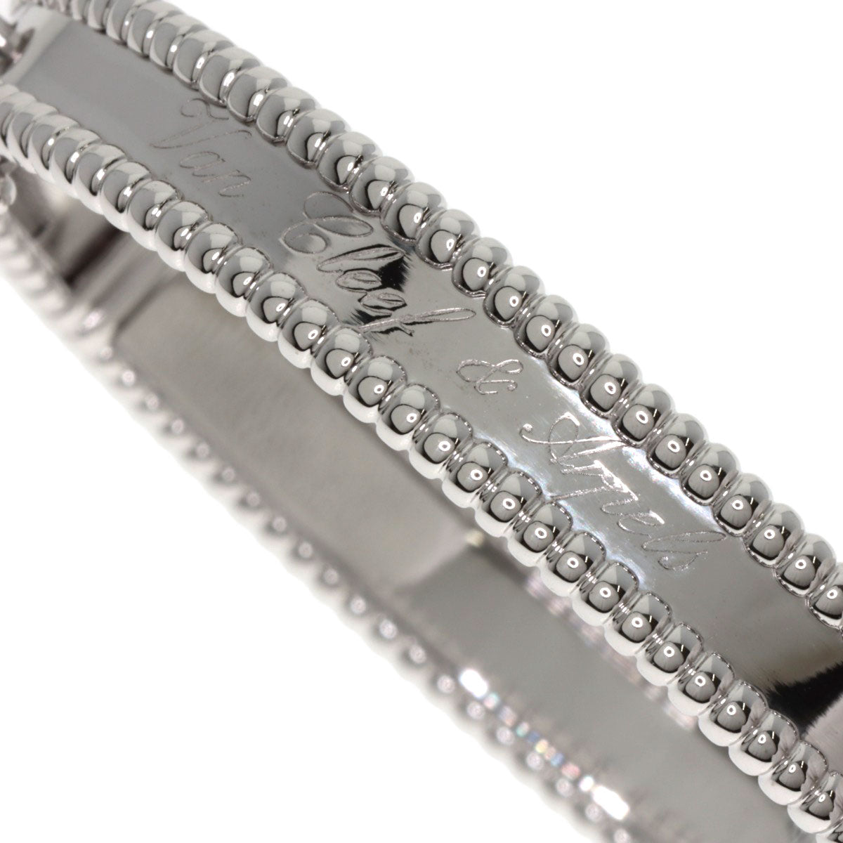 Van Cleef & Arpels Perle Senior Tulle Medium Bracelet K18 White Gold Ladies [Used]