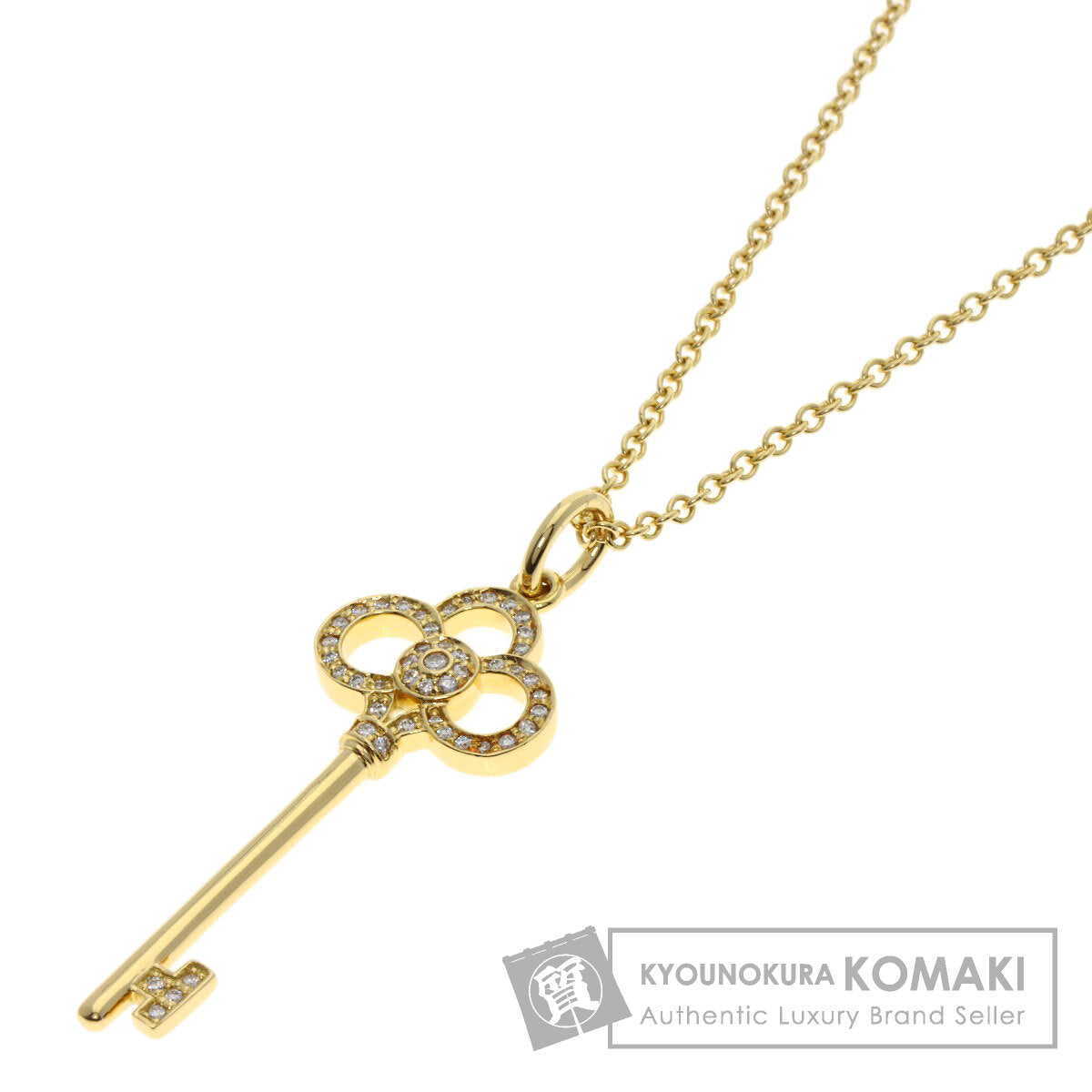 TIFFANY&Co. Crown key diamond Necklace K18 Yellow Gold Ladies [Used]