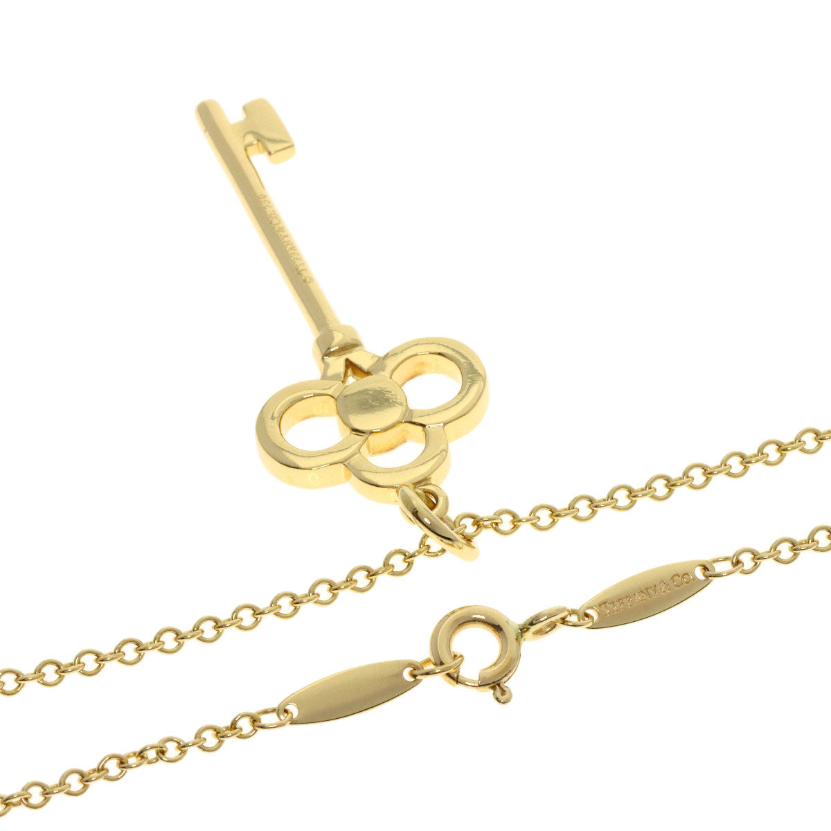 TIFFANY&Co. Crown key diamond Necklace K18 Yellow Gold Ladies [Used]
