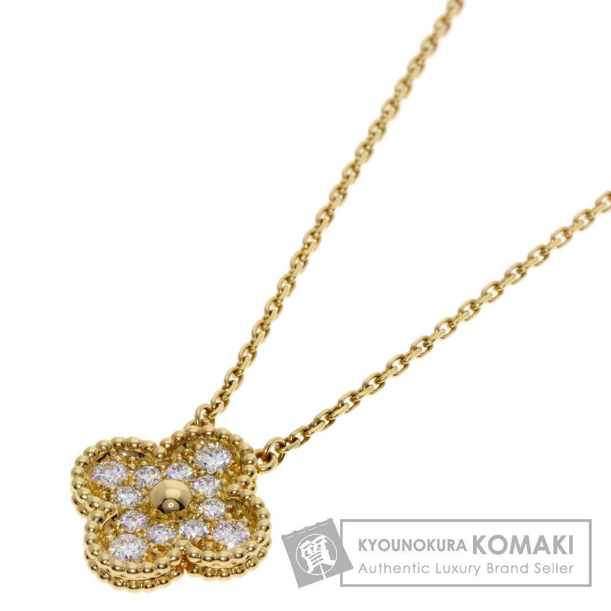 Van Cleef & Arpels Vintage Alhambra Diamond Necklace K18 Yellow Gold Ladies [Used]