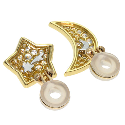 Gimel Moonstar diamond Earring K18 Yellow Gold Ladies [Used]