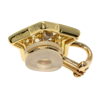 Gimel Moonstar diamond Earring K18 Yellow Gold Ladies [Used]