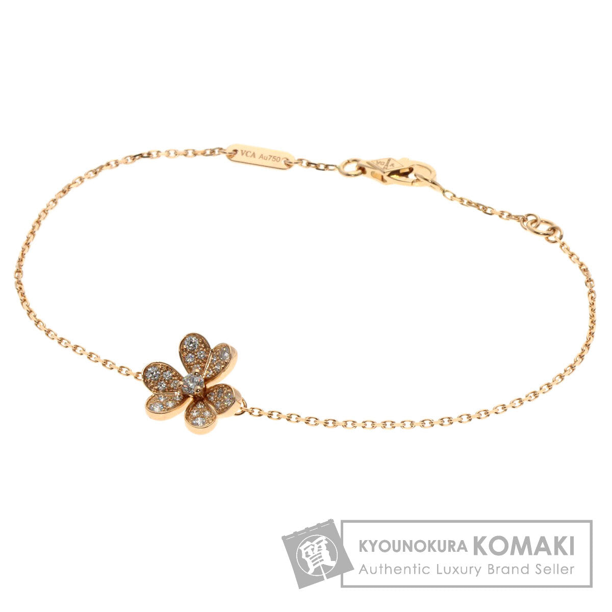 Van Cleef & Arpels Frivole Mini Model Diamond Bracelet K18 Pink Gold Ladies [Used]