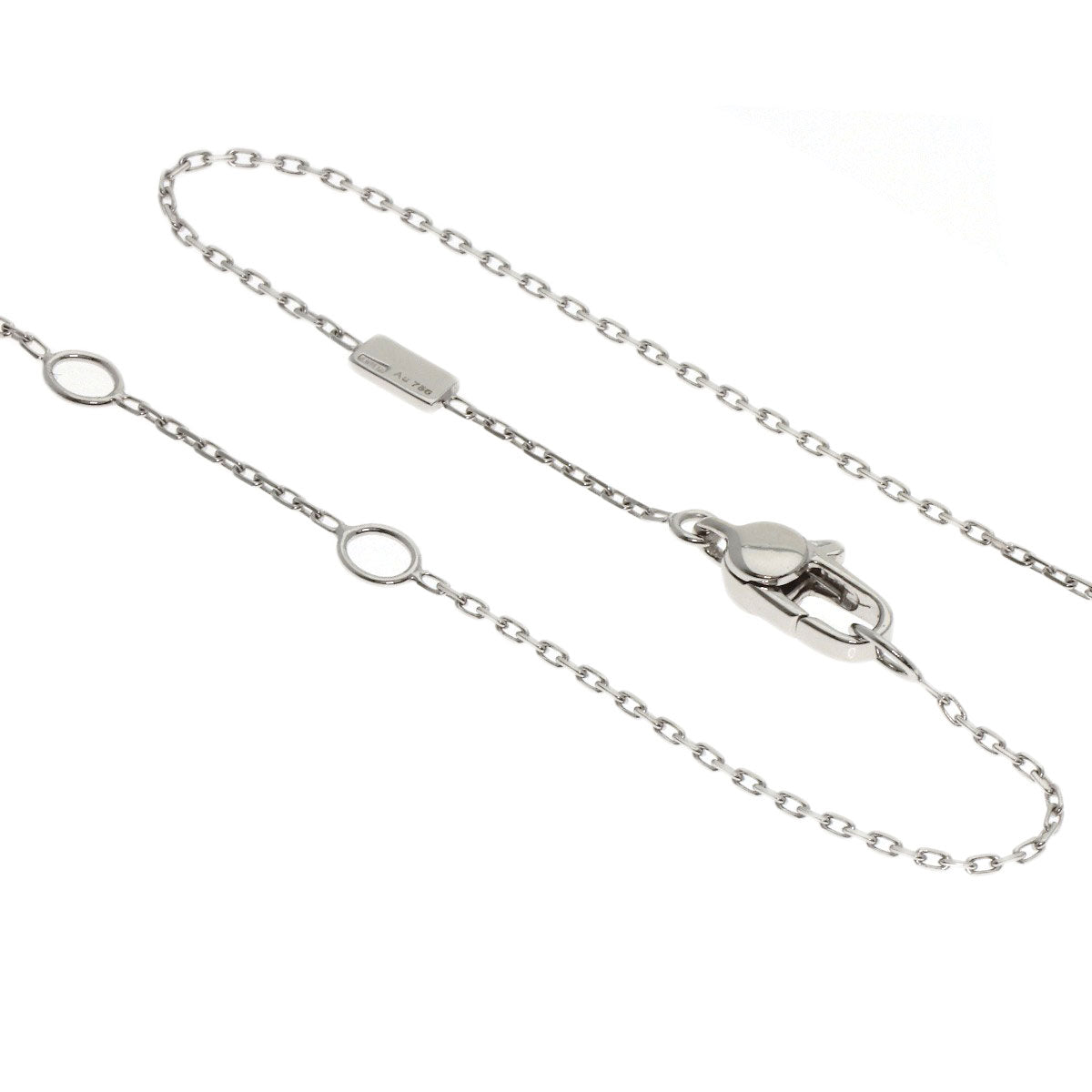 GUCCI Separate Cross Diamond Necklace K18 White Gold Ladies [Used]