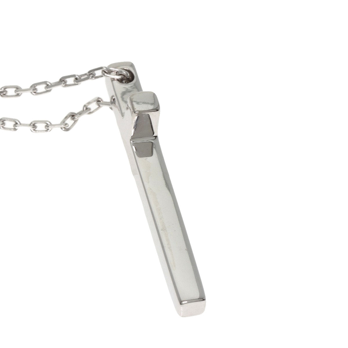 GUCCI Separate Cross Diamond Necklace K18 White Gold Ladies [Used]