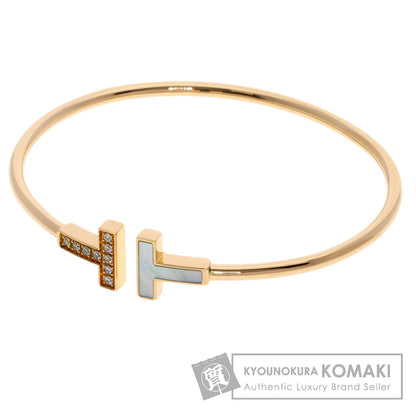 TIFFANY&Co. TWire Shell Diamond Bracelet K18 Pink Gold Ladies [Used]