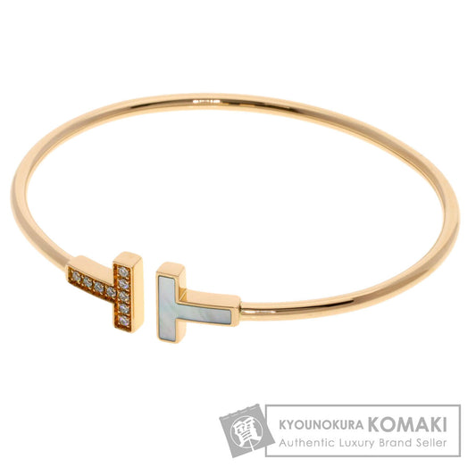 TIFFANY&Co. TWire Shell Diamond Bracelet K18 Pink Gold Ladies [Used]