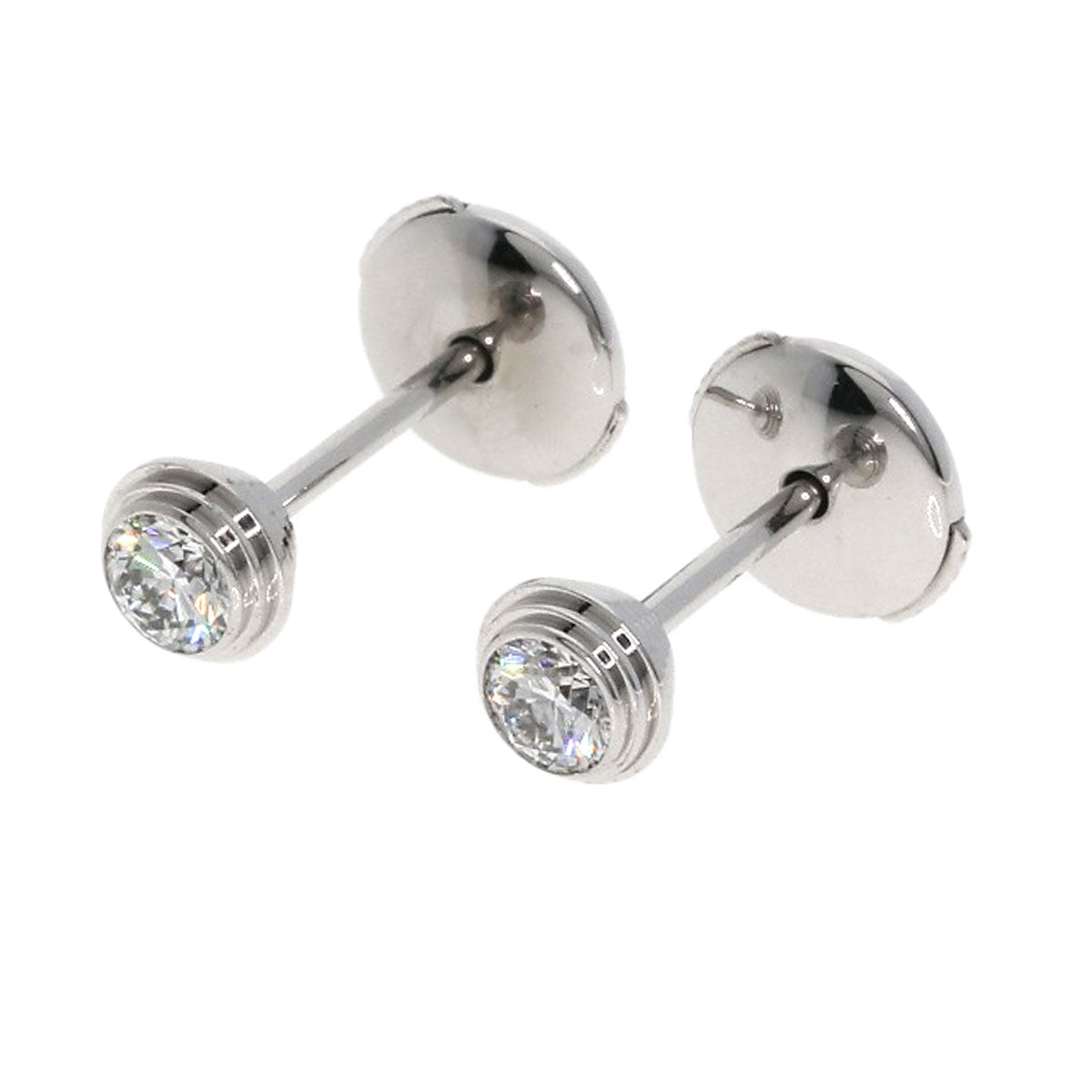 CARTIER Amour Small Diamond earring K18 White Gold Ladies [Used]