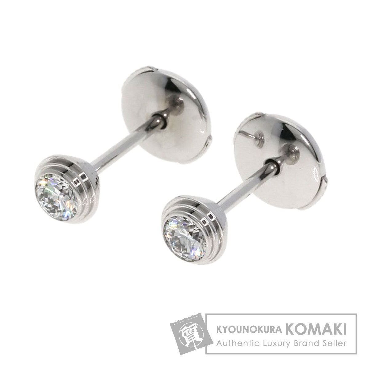 CARTIER Amour Small Diamond earring K18 White Gold Ladies [Used]