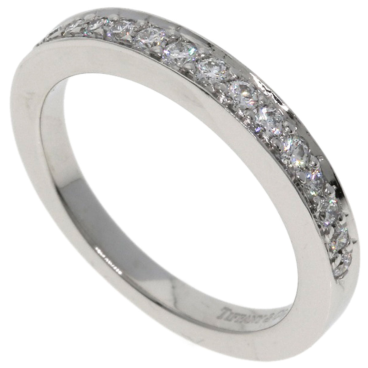 TIFFANY&Co. Half eternity Diamond Ring Platinum PT950 Ladies [Used]