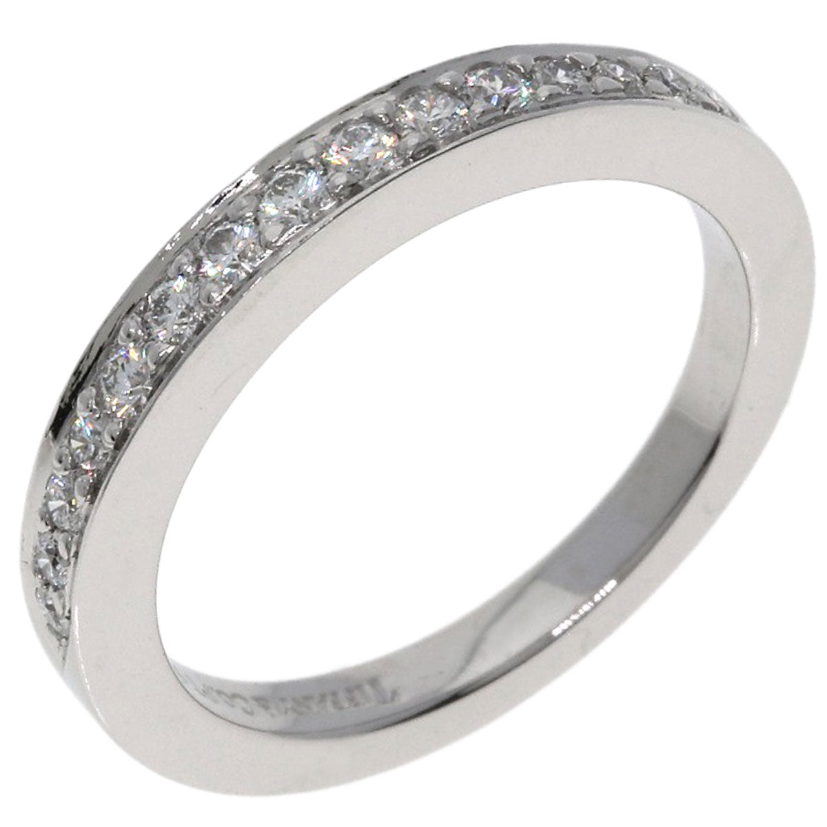 TIFFANY&Co. Half eternity Diamond Ring Platinum PT950 Ladies [Used]