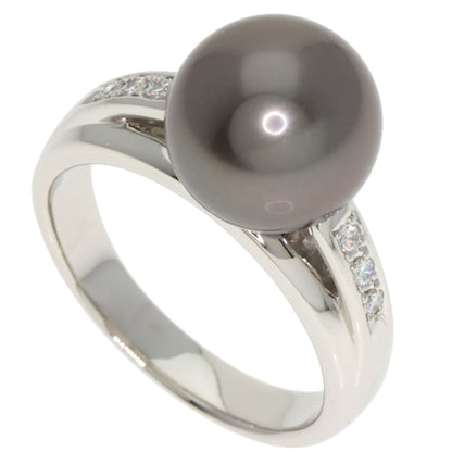 TASAKI Black Butterfly Pearl Pearl Diamond Ring Platinum PT900 Ladies [Used]
