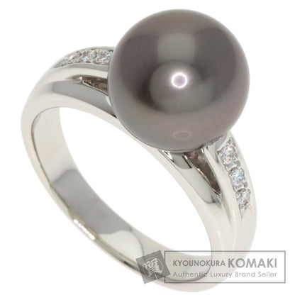 TASAKI Black Butterfly Pearl Pearl Diamond Ring Platinum PT900 Ladies [Used]