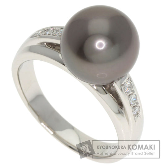 TASAKI Black Butterfly Pearl Pearl Diamond Ring Platinum PT900 Ladies [Used]