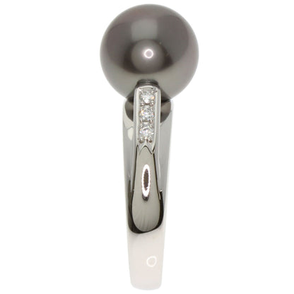 TASAKI Black Butterfly Pearl Pearl Diamond Ring Platinum PT900 Ladies [Used]