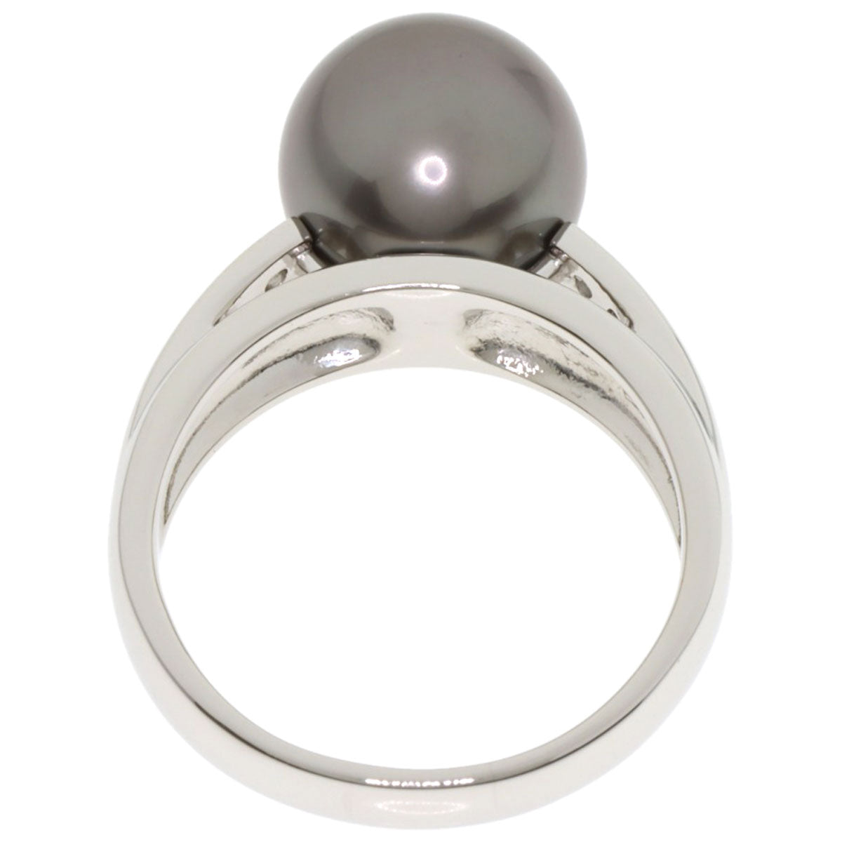 TASAKI Black Butterfly Pearl Pearl Diamond Ring Platinum PT900 Ladies [Used]
