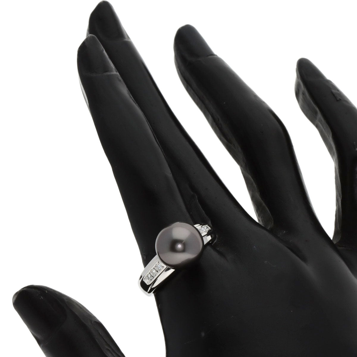 TASAKI Black Butterfly Pearl Pearl Diamond Ring Platinum PT900 Ladies [Used]