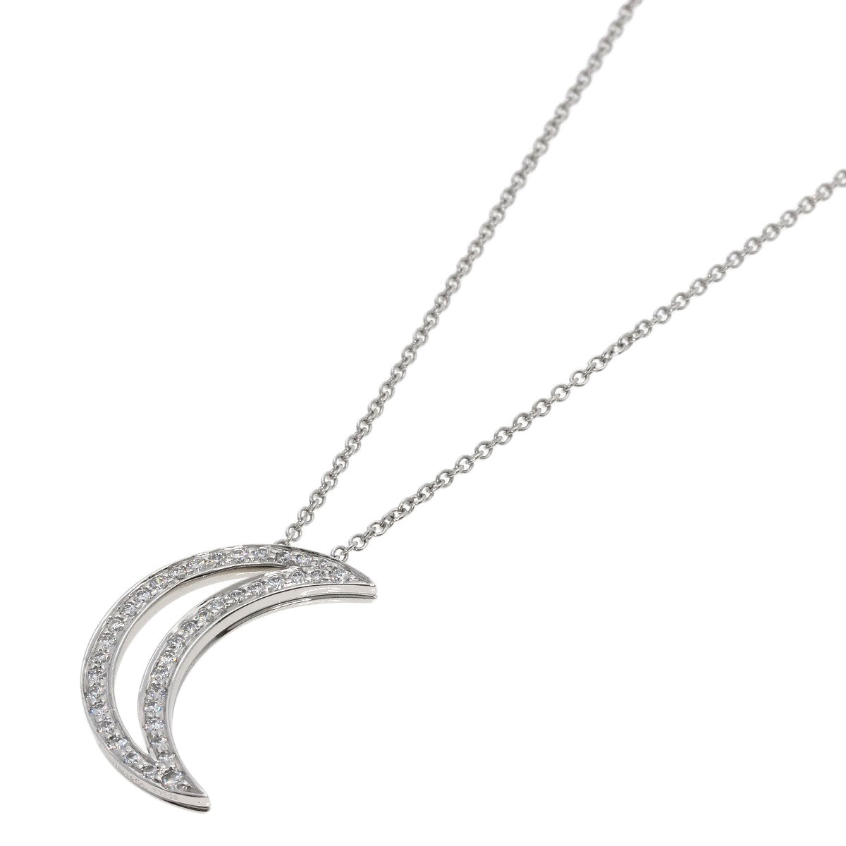 TIFFANY&Co. Moon Diamond Necklace Platinum PT950 Ladies [Used]