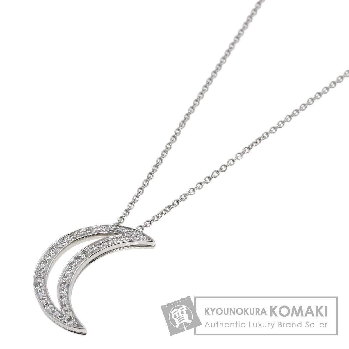 TIFFANY&Co. Moon Diamond Necklace Platinum PT950 Ladies [Used]