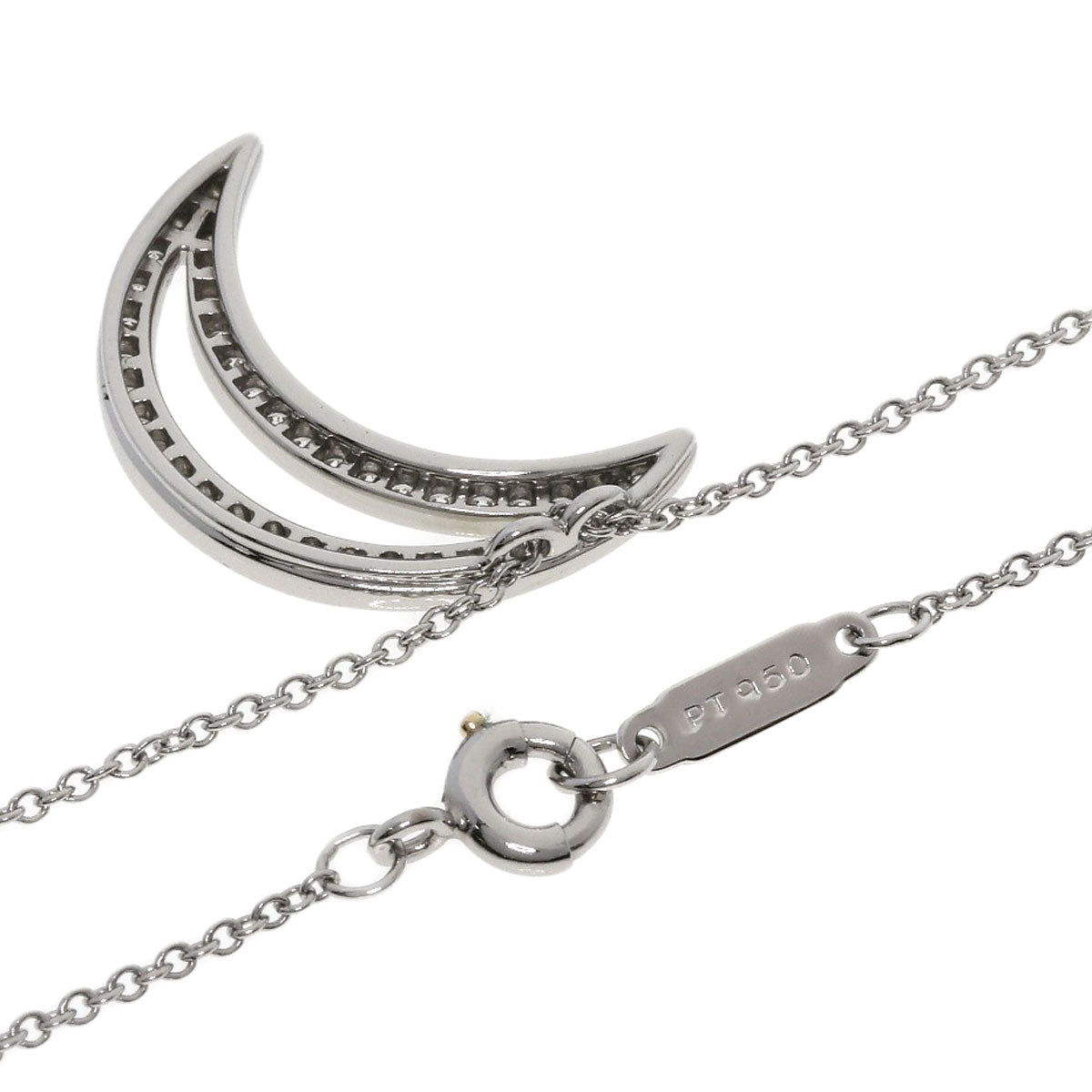 TIFFANY&Co. Moon Diamond Necklace Platinum PT950 Ladies [Used]