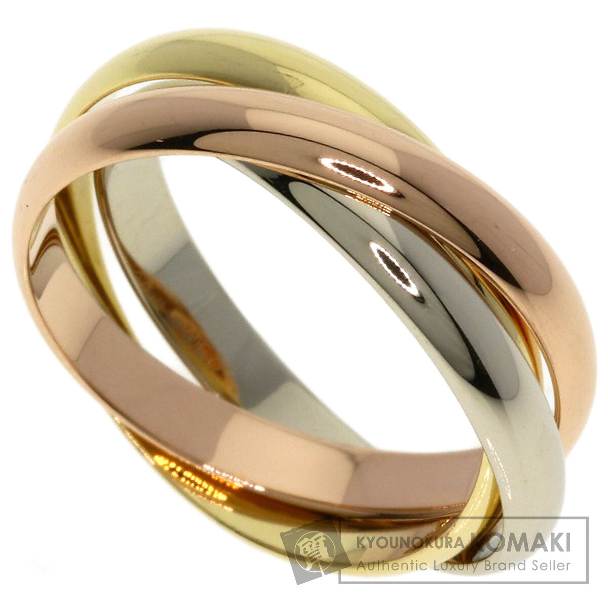 CARTIER Trinity SM #47 Ring K18 Yellow Gold K18 White GoldLadies [Used]