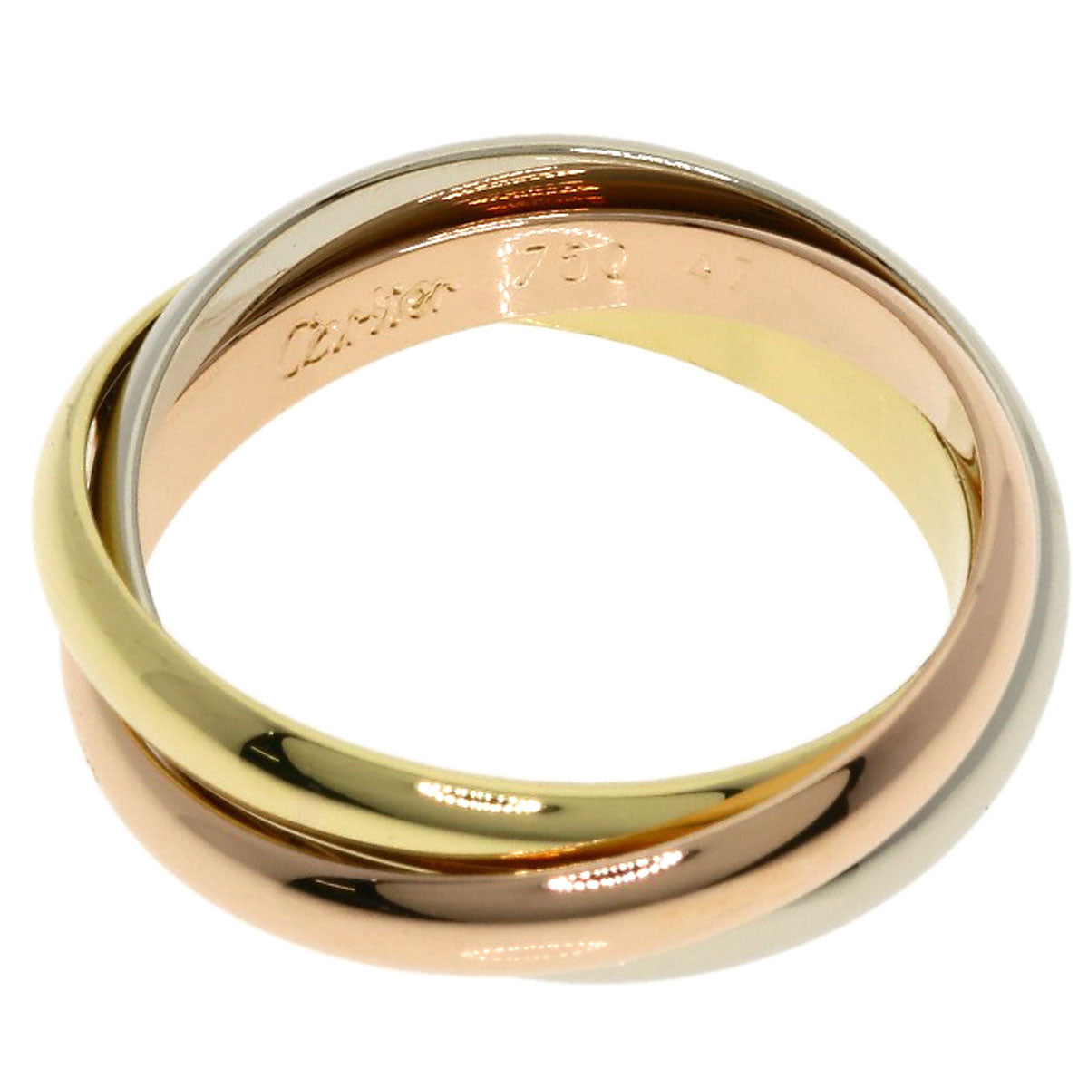 CARTIER Trinity SM #47 Ring K18 Yellow Gold K18 White GoldLadies [Used]