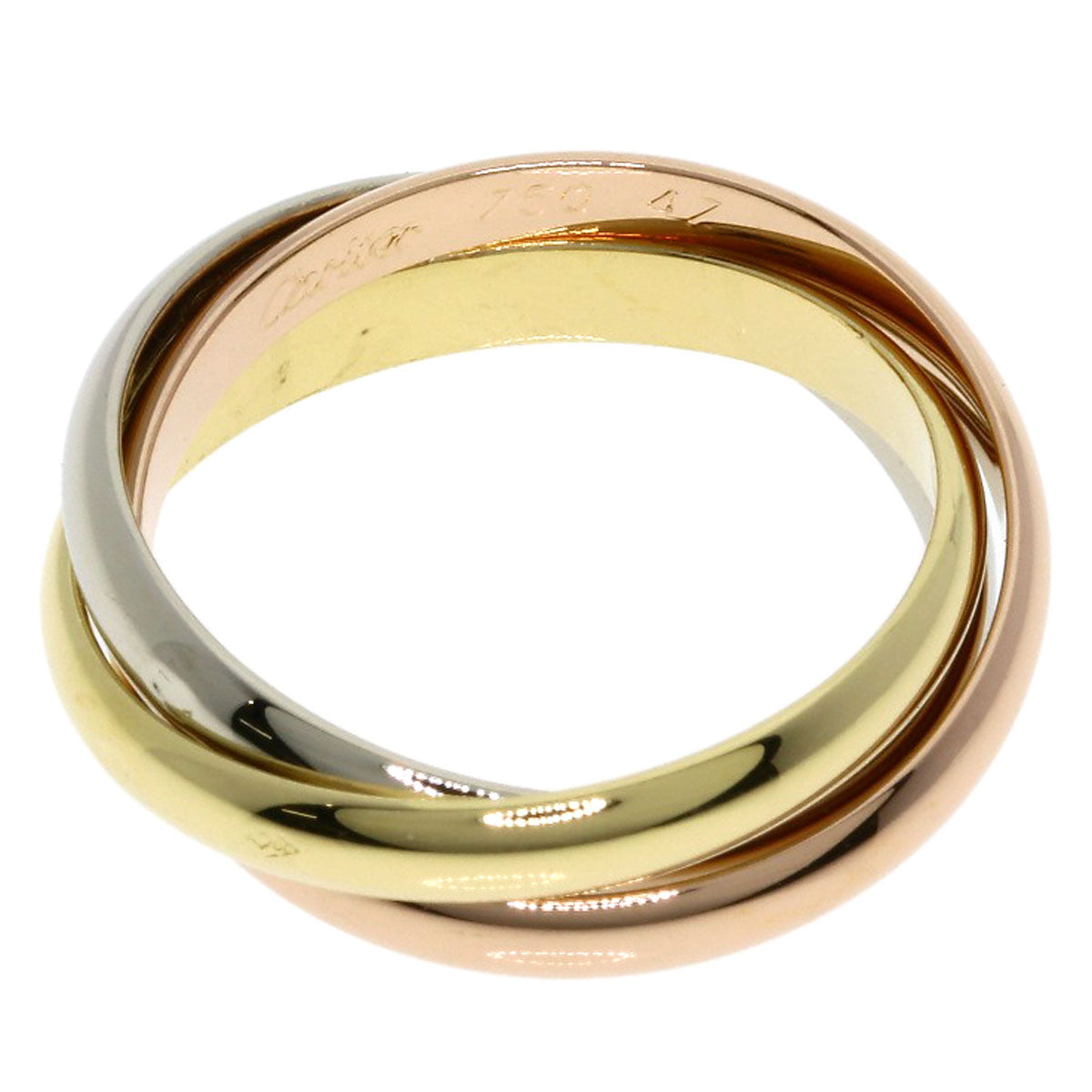CARTIER Trinity SM #47 Ring K18 Yellow Gold K18 White GoldLadies [Used]