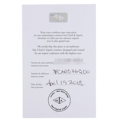 Van Cleef & Arpels Vintage Alhambra Malachite Diamond Bracelet K18 Yellow Gold Ladies [Used]