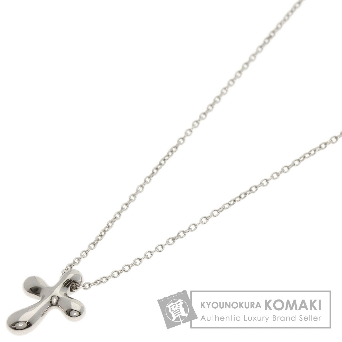 TIFFANY&Co. Small cross Necklace Platinum PT950 Ladies [Used]