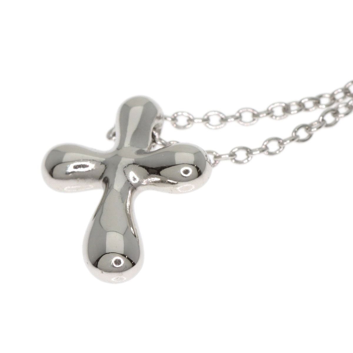 TIFFANY&Co. Small cross Necklace Platinum PT950 Ladies [Used]